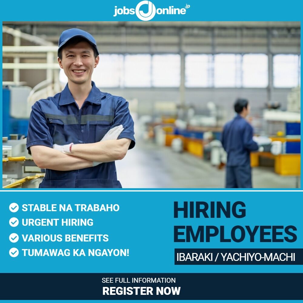 Ibaraki – Hiring ng manggagawa sa electronic factory sa Yachiyo