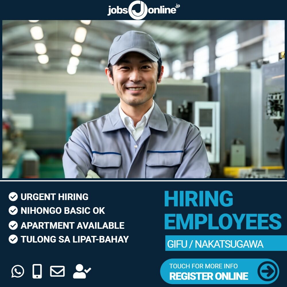 Gifu: ¥150.000 bonus, malawakang job hiring sa Nakatsugawa