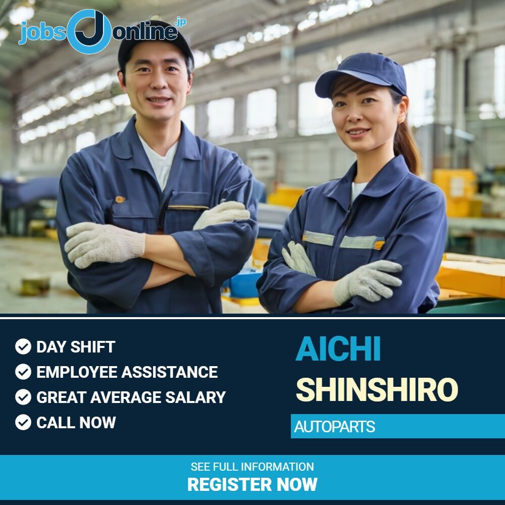 Aichi: autoparts factory hiring in Shinshiro