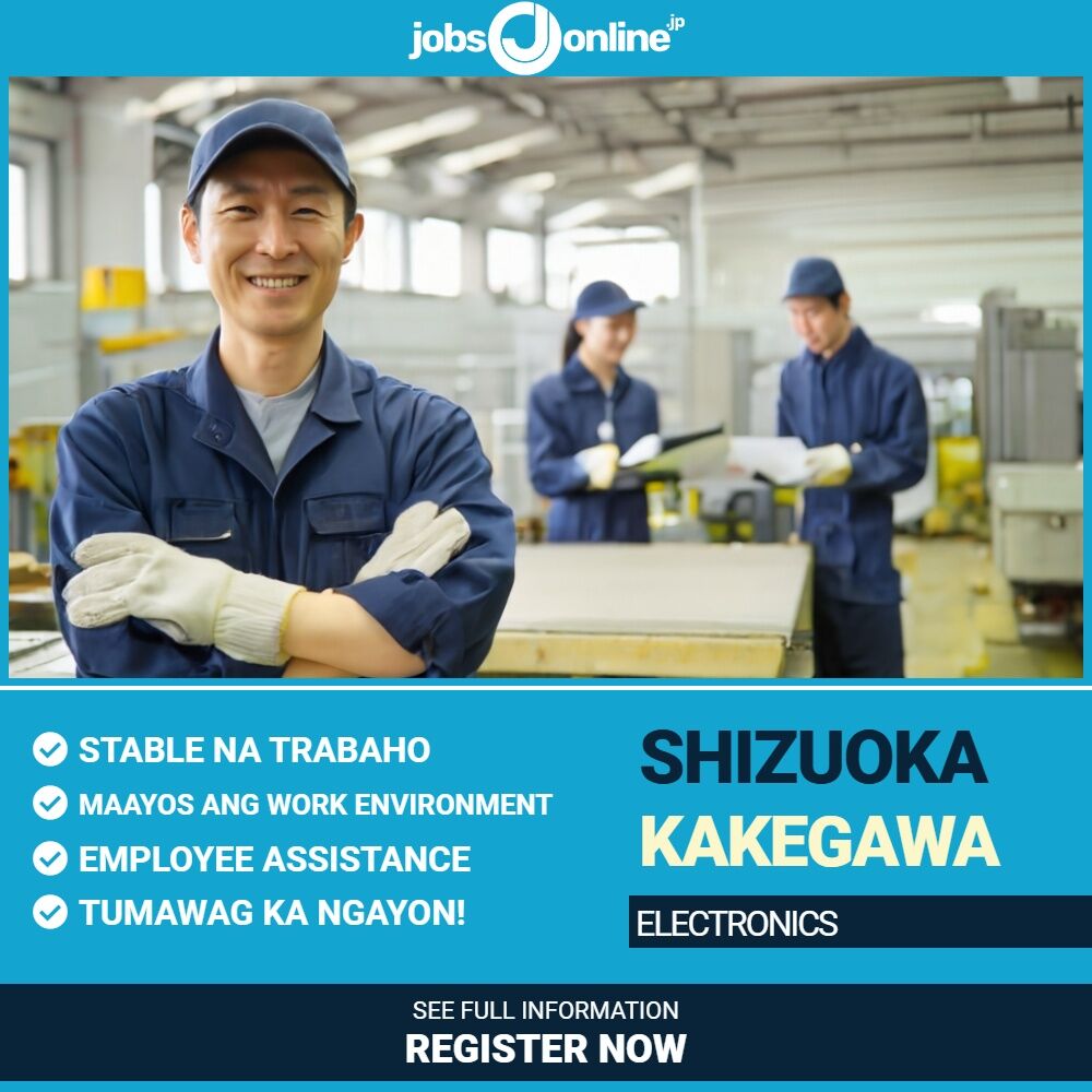 Shizuoka: Hiring ng manggagawa sa electronic factory sa Kakegawa